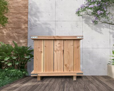 Bac en bois dur - taille 80x80x60 cm